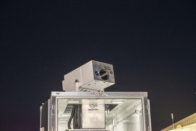 The WDTC test referee system relies on multiple technologies such as the Real-Time Aerosol Test LIDAR (RATLR), which uses four wavelengths to profile a simulated agent plume, allowing TECFT participants to test the accuracy of their detection system.
