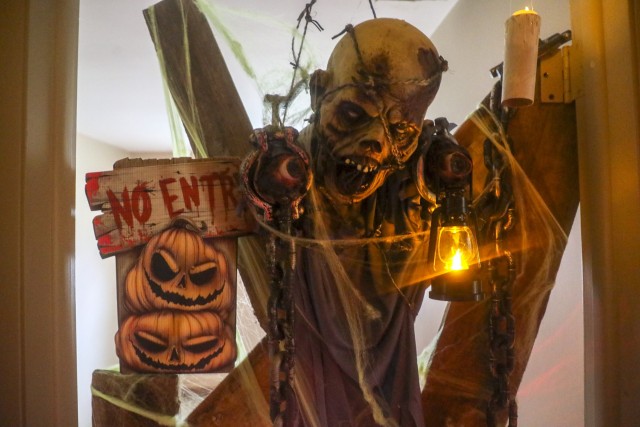 USASAC SALOs create a haunted house for charity in New Cumberland, Pennsylvania.