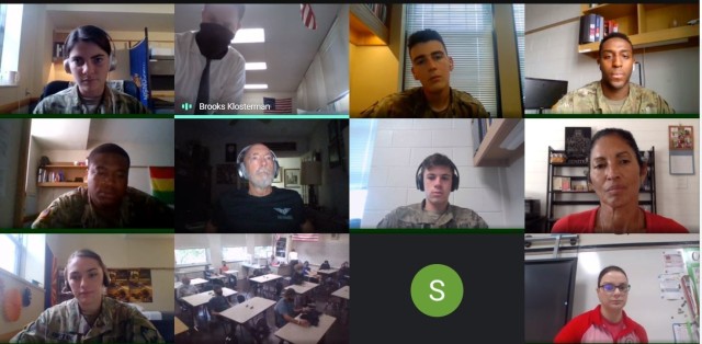 U.S. Military Academy cadets did a virtual West Point STEM Outreach virtually with 20 eighth grade Design and Innovation Course students at Bridgetown Middle School in Cincinnati, Oct. 22.   (Courtesy Photo)