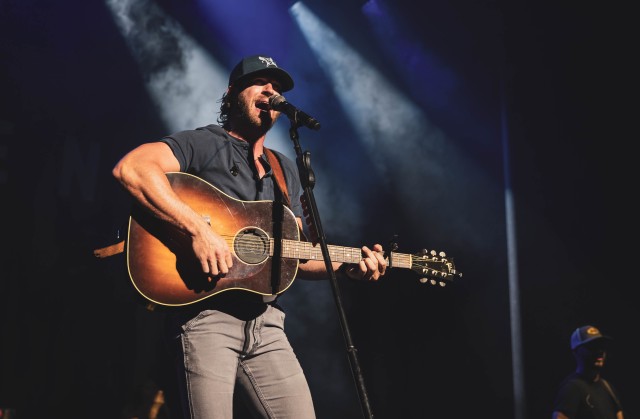 Platinum country artist Riley Green performs in front of the U.S. Military Academy Corps of Cadets during the "We Stand Together" concert on Sept. 11 at West Point. Several mitigation strategies were put in place to prevent a potential spread of...