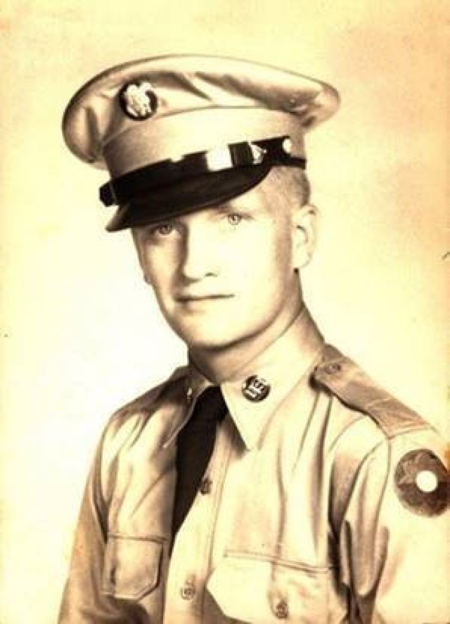 U.S. Army Cpl. Darrell F. Schaub is pictured in his official Army photo before the Korean War. Schaub is the grandfather of Lt. Col. Marcus D. Perkins, commander of the U.S. Army Medical Materiel Center-Korea, a direct reporting unit to Army...