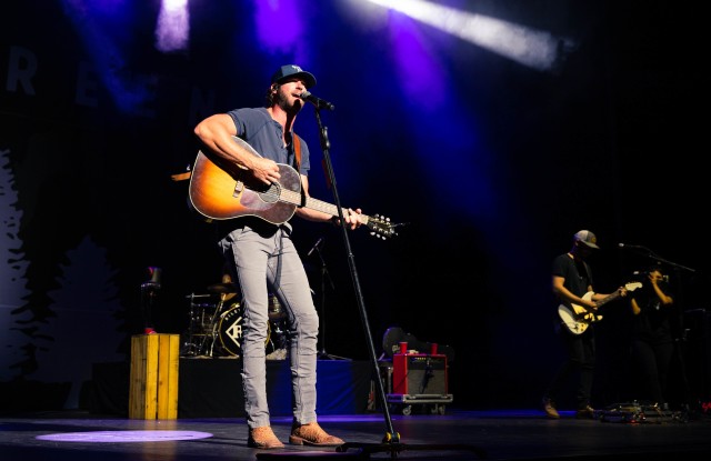 Platinum country artist Riley Green performs in front of the U.S. Military Academy Corps of Cadets during the "We Stand Together" concert on Sept. 11 at West Point. Several mitigation strategies were put in place to prevent a potential spread of...