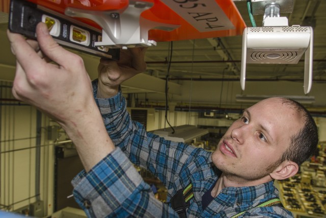 Electrician Leader Robert Mascola, has been installing and certifying new wireless technology at a number of locations in the United States since 2015.