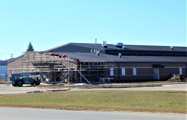 Renovation work on building 2880 on the cantonment area at Fort McCoy, Wis., is shown Oct. 30, 2020. This former facility used by a Navy Reserve Seabees unit is undergoing the renovation to create new spaces for several garrison offices from the...