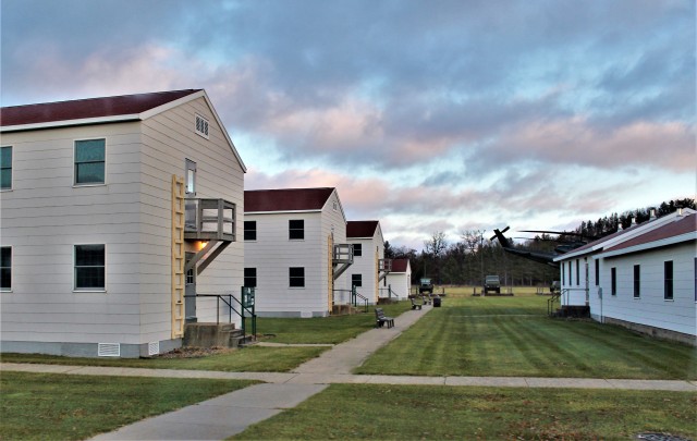 Historical buildings are shown Nov. 11, 2020, at Fort McCoy, Wis., at the installation’s historic Commemorative Area. The Commemorative Area consists of five World War II-era buildings set aside to help tell Fort McCoy’s unique story. These...