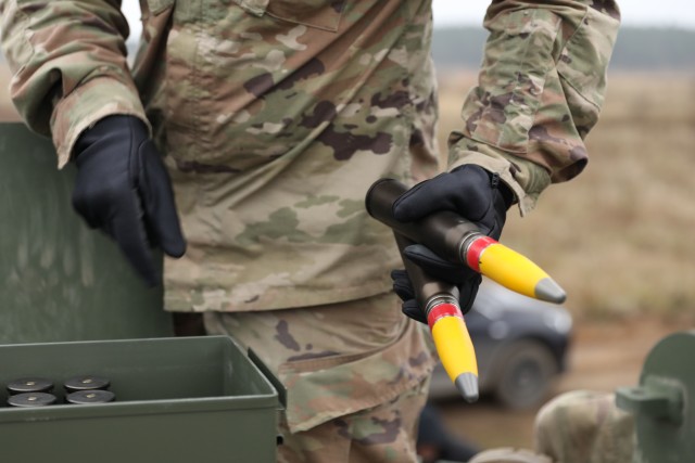 Bemowo Piskie Training Area, Poland- U.S. Army cavalrymen from 2nd Cavalry Regiment's Fox and Ghost Troops were the first U.S. Forces ever to fire the coveted Mark 3-10 programmable air burst munitions Nov. 12, 2020, at Bemowo Piskie Training...