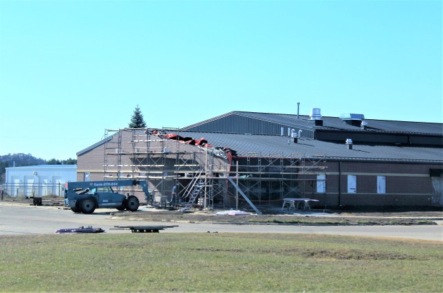 Renovation work on building 2880 on the cantonment area at Fort McCoy, Wis., is shown Oct. 30, 2020. This former facility used by a Navy Reserve Seabees unit is undergoing the renovation to create new spaces for several garrison offices from the...