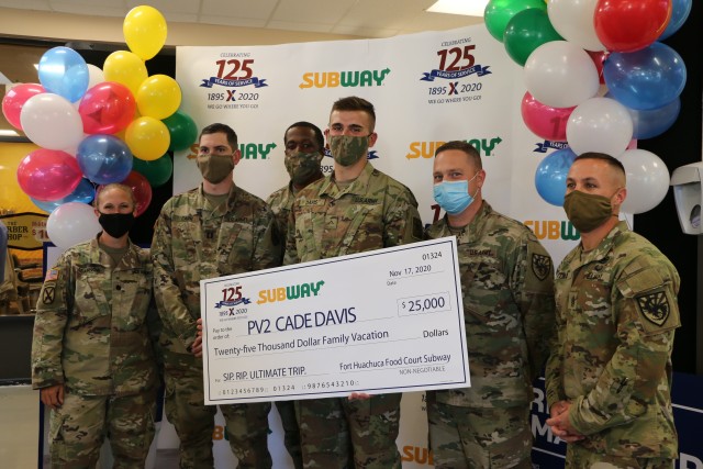 IET Soldier wins $25K vacation in AAFES’ Subway Sip. Rip. Ultimate Trip sweepstakes