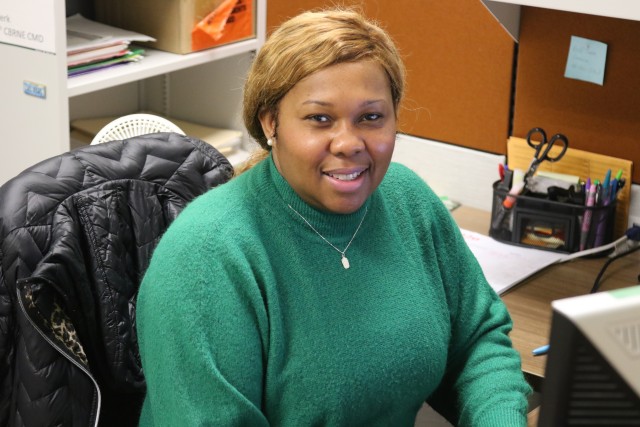 Ms. Lakeitia Lewis, Headquarters and Headquarters Company Admin, 20th CBRNE Command
