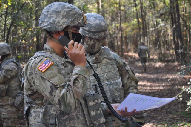 Fort Benning Martin Army Community Hospital Soldiers send up a 9-line during Army Warrior Tasks/Battle Drill training November 17-20, 2020.