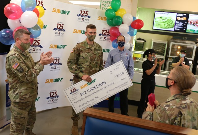 IET Soldier wins $25K vacation in AAFES’ Subway Sip. Rip. Ultimate Trip sweepstakes