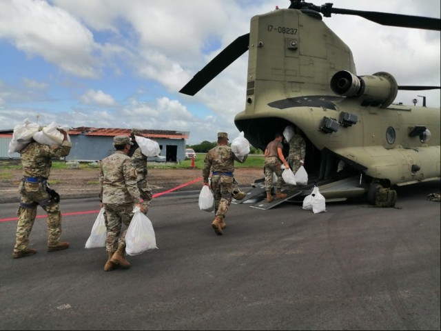 Members of Joint Task Force-Bravo partnered with SINAPROC to deliver urgent-live saving supplies of water and 10,000 pounds of food, Nov.7, 2020, to a community in Panama that had been isolated for 96 hours after the effects of Hurricane Eta. Our...