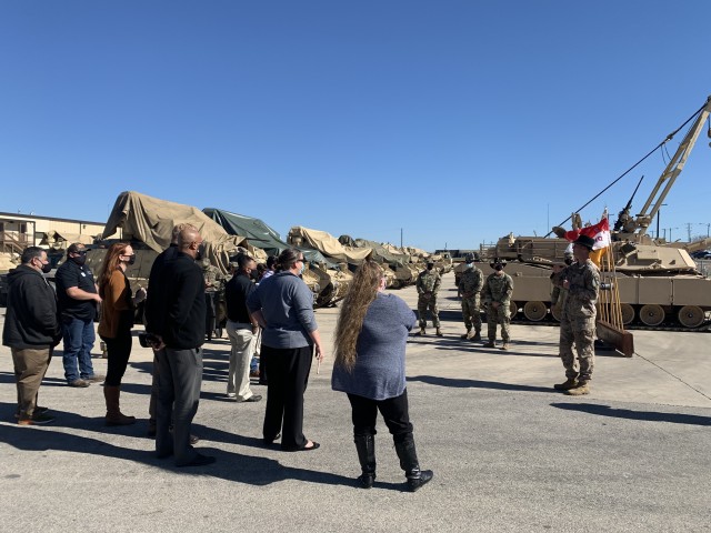 The 1st Cavalry Division hosted 17 personnel from Leadership Killeen, at Fort Hood, 18 November, 2020. Participants visited 1st Battalion, 5th Cavalry Regiment's motor pool for a static vehicle display.