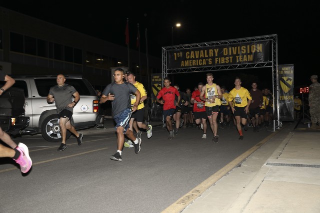 Troopers with the 1st Calvary Division participate in the 36th annual Army Ten-Miler Oct. 16, 2020. Due to COVID-19 the run moved from the traditional Washington D.C. location to a virtual event.
(U.S. Army Photo by Spc. Tiffany Banks)
