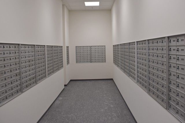 WIESBADEN, Germany – The mailboxes in Bldg. 1030 on Clay Kaserne are new, but feature the same style as the old ones in the other building. The renovated post office building is expected to reopen in March 2021.