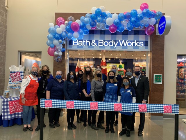 The Lewis store is the first Army & Air Force Exchange Service Bath & Body Works location and sells soaps, candles, fragrances and gifts.