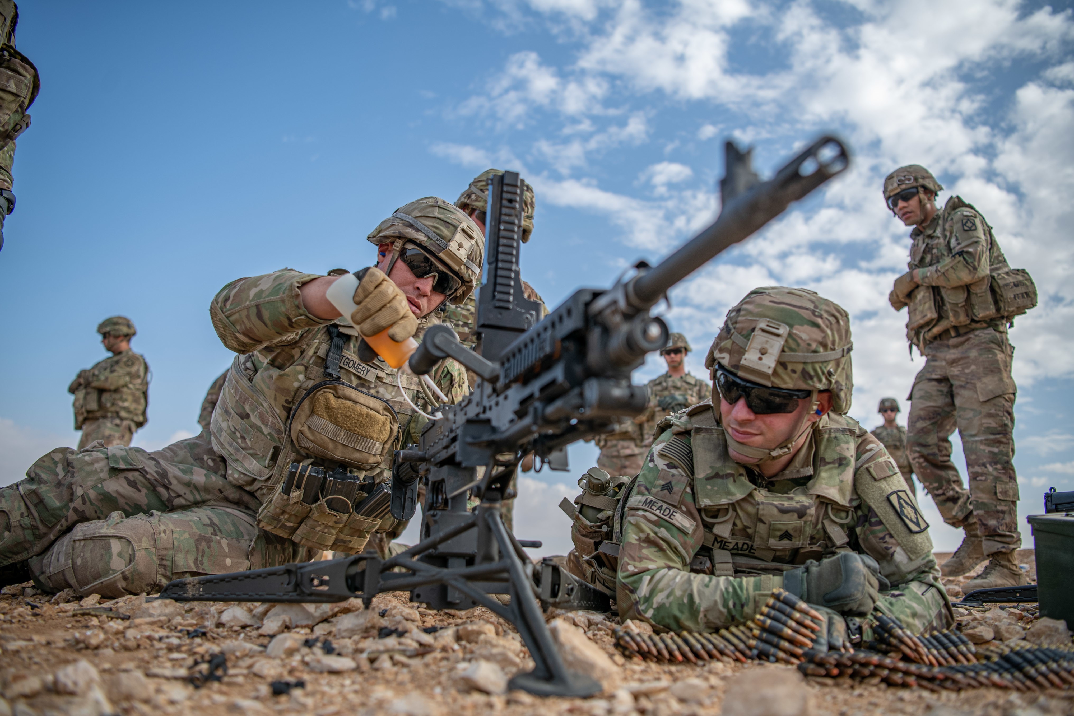 75th Field Artillery Brigade Soldiers train on small arms downrange ...