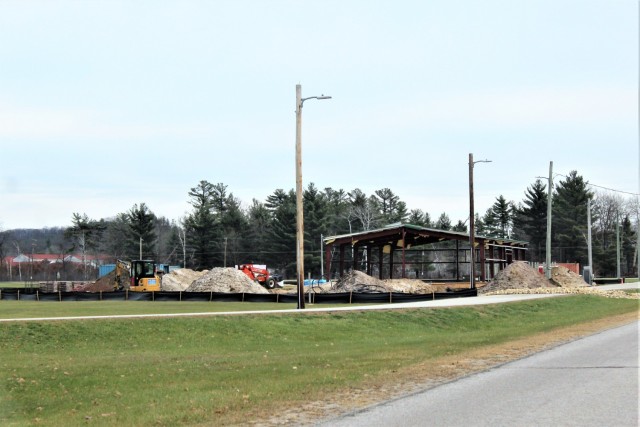 Construction of a fitness facility at the Fort McCoy running track is shown Nov. 12, 2020, on the cantonment area at Fort McCoy, Wis. MDM Construction, headquartered in Rockford, Ill., is the contractor for the construction. They were awarded the...