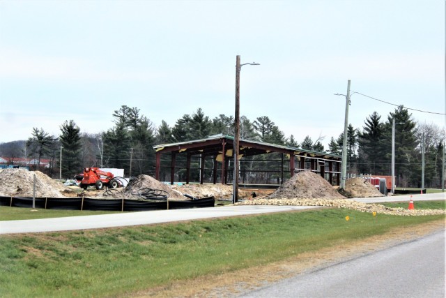 Construction of a fitness facility at the Fort McCoy running track is shown Nov. 12, 2020, on the cantonment area at Fort McCoy, Wis. MDM Construction, headquartered in Rockford, Ill., is the contractor for the construction. They were awarded the...
