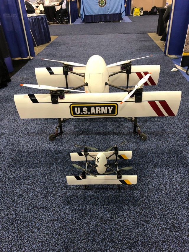 The Common Research Configuration Research Quadrotor Biplane autonomously transitions between hover and forward flight to capitalize on the strengths of both flight modes.