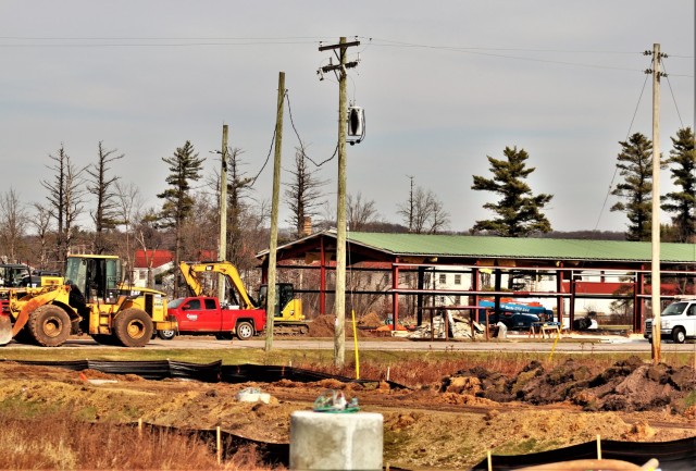 Construction of a fitness facility at the Fort McCoy running track is shown Nov. 19, 2020, on the cantonment area at Fort McCoy, Wis. MDM Construction, headquartered in Rockford, Ill., is the contractor for the construction. They were awarded the...