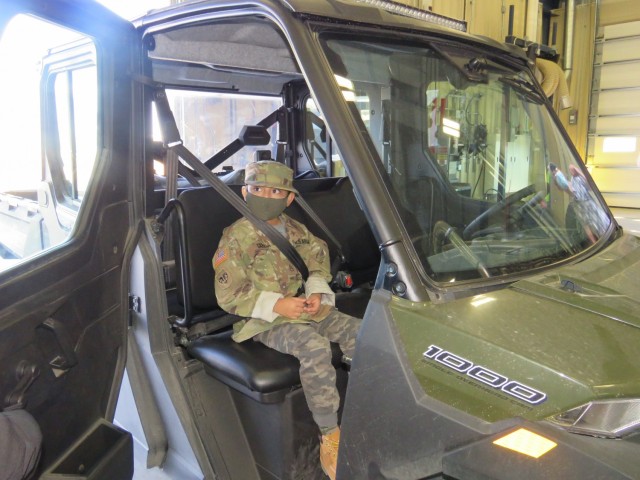 Eight-year-old Miguel Garcia and others participate in a Make a Wish Foundation event Nov. 7, 2020, at Fort McCoy, Wis. On Nov. 7, Fort McCoy hosted a Make a Wish Foundation event for Garcia, whose wish was to be an Army Soldier. Garcia was able...