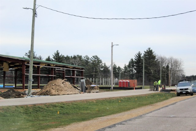 Construction of a fitness facility at the Fort McCoy running track is shown Nov. 12, 2020, on the cantonment area at Fort McCoy, Wis. MDM Construction, headquartered in Rockford, Ill., is the contractor for the construction. They were awarded the...
