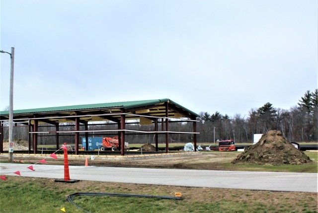 Construction of a fitness facility at the Fort McCoy running track is shown Nov. 12, 2020, on the cantonment area at Fort McCoy, Wis. MDM Construction, headquartered in Rockford, Ill., is the contractor for the construction. They were awarded the...
