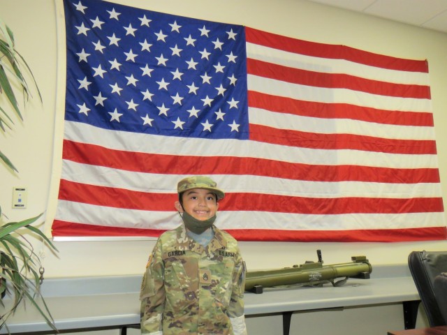 Eight-year-old Miguel Garcia and others participate in a Make a Wish Foundation event Nov. 7, 2020, at Fort McCoy, Wis. On Nov. 7, Fort McCoy hosted a Make a Wish Foundation event for Garcia, whose wish was to be an Army Soldier. Garcia was able...