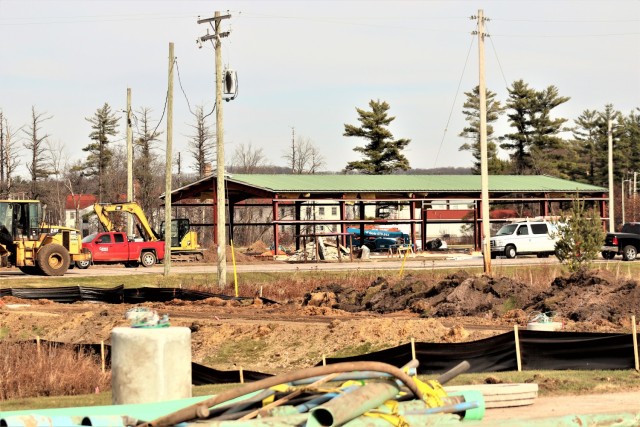 Construction of a fitness facility at the Fort McCoy running track is shown Nov. 19, 2020, on the cantonment area at Fort McCoy, Wis. MDM Construction, headquartered in Rockford, Ill., is the contractor for the construction. They were awarded the...