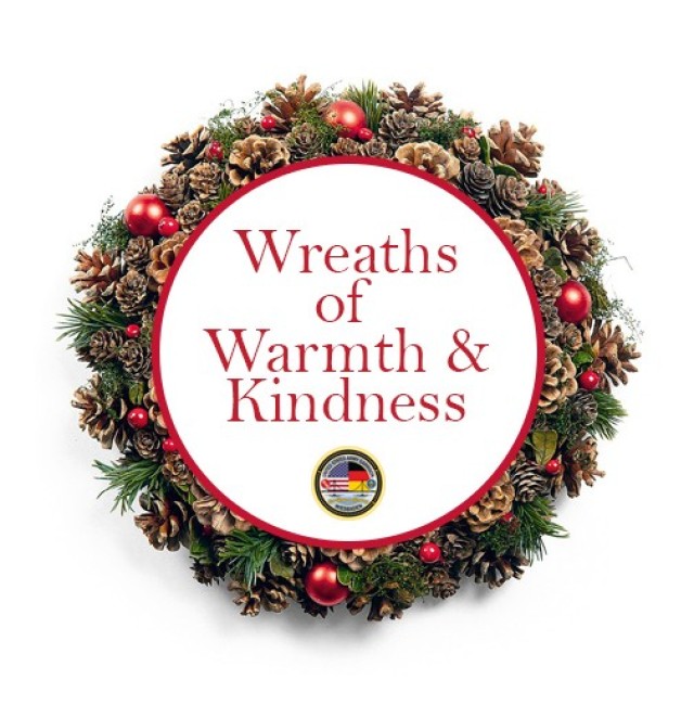 WIESBADEN, Germany -- Donated “Wreaths of Warmth and Kindness” are now on display at U.S. Army Garrison Wiesbaden’s post office, thanks to the holiday spirit of Angela Hise, management support specialist, and the Project Inclusion working...