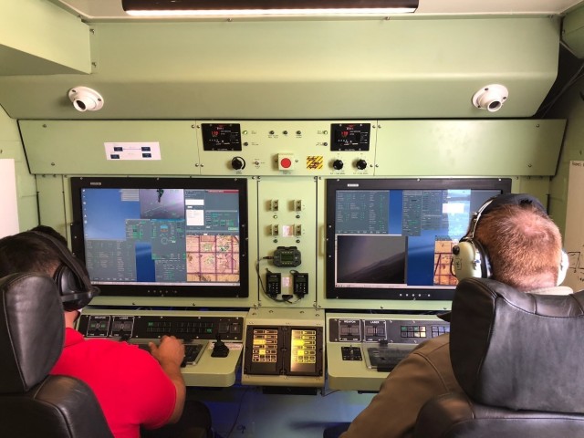 Pilots control a Gray Eagle unmanned aircraft system (UAS) during a project at Dugway Proving Ground to observe golden eagle nests. The project compared three observation methods to determine which one offered the most benefits: an on-the-ground...