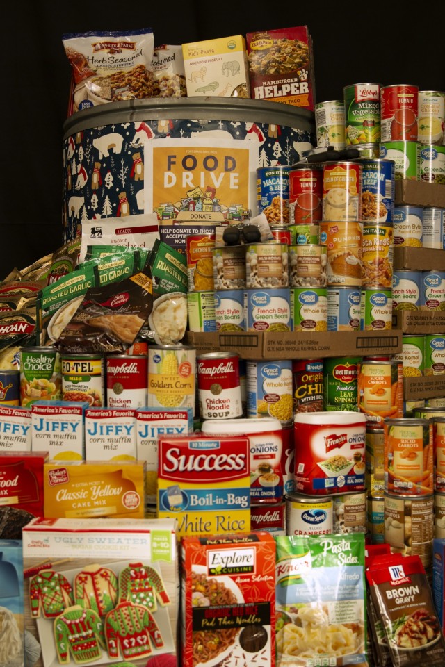 Fort Bragg gathered more than 17,000 pounds of food donations for local community food banks.