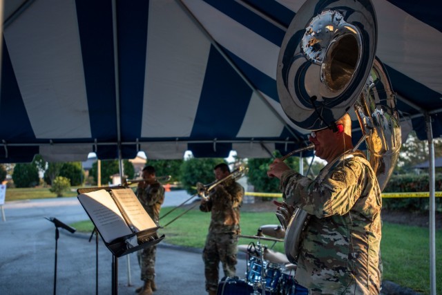 Members of the 282nd Army Band provide music during Fort Jackson's National Night Out at Patriots Park Oct. 6.