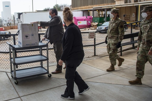 Oklahoma National Guard completes first COVID-19 vaccine delivery