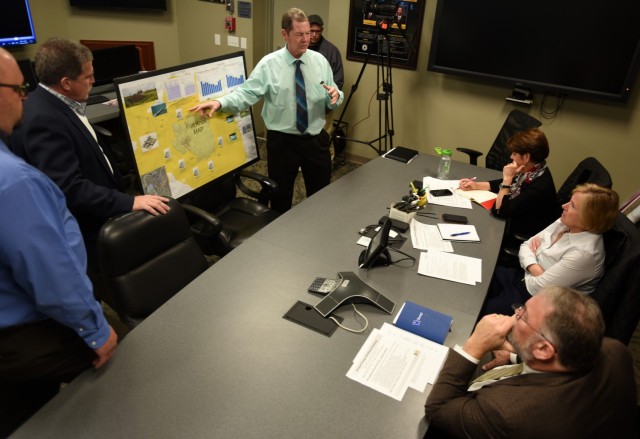 On Oct. 23, 2019, two officials the Federal Energy Management Program and one from the Kentucky Office of Energy Policy joined Fort Knox officials to witness a shutdown of the entire energy grid to demonstrate the post’s energy resilience...