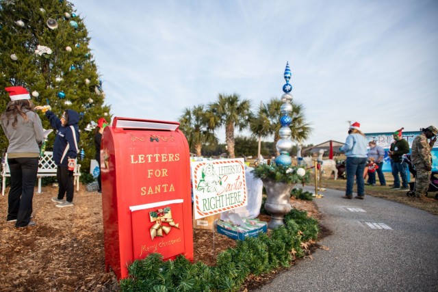 Fort Jackson residents came out in force at Patriots Park Dec. 11 as Santa Claus visited the post during the annual Holiday Tree Lighting event.