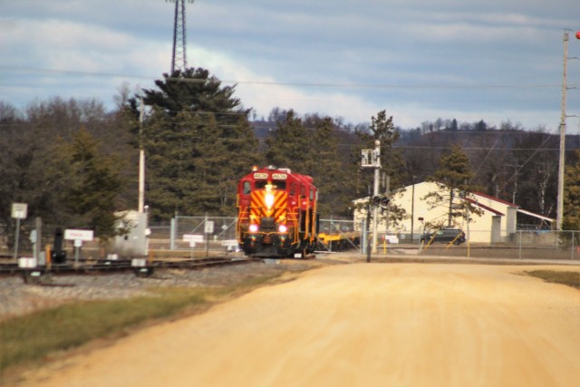 U.S. Army locomotives used as part of rail operations are shown Nov. 30, 2020, at Fort McCoy, Wis. For the many decades of Fort McCoy’s existence, the capability to transport cargo and equipment to and from the installation by rail has always...