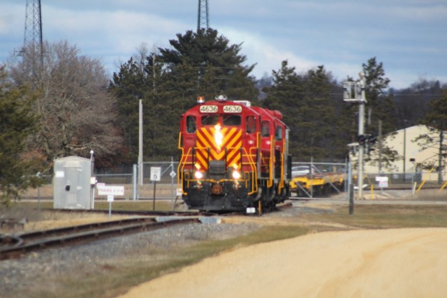 U.S. Army locomotives used as part of rail operations are shown Nov. 30, 2020, at Fort McCoy, Wis. For the many decades of Fort McCoy’s existence, the capability to transport cargo and equipment to and from the installation by rail has always...