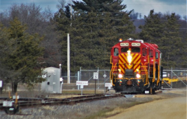 U.S. Army locomotives used as part of rail operations are shown Nov. 30, 2020, at Fort McCoy, Wis. For the many decades of Fort McCoy’s existence, the capability to transport cargo and equipment to and from the installation by rail has always...