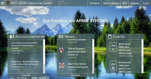 The new Volunteer Management Information System can be accessed beginning Jan. 11 via armyfamilywebportal.com. Question-and-answer sessions are currently being offered for Army Volunteer Corps coordinators and organizational points of contact. Screenshot
