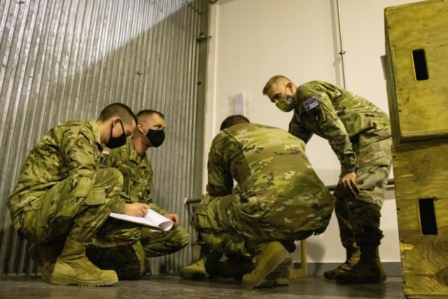 A unit recovery team comprised of two Soldiers from 3rd Battalion, 238th General Support Aviation Battalion, Delaware Army National Guard, and two Soldiers from the 2nd Infantry Brigade Combat Team, 34th Infantry Division, Iowa Army National...