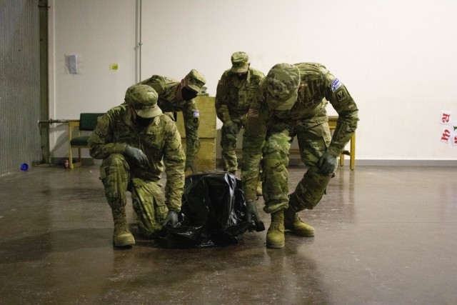 A unit recovery team comprised of two Soldiers from 3rd Battalion, 238th General Support Aviation Battalion, Delaware Army National Guard, and two Soldiers from the 2nd Infantry Brigade Combat Team, 34th Infantry Division, Iowa Army National...