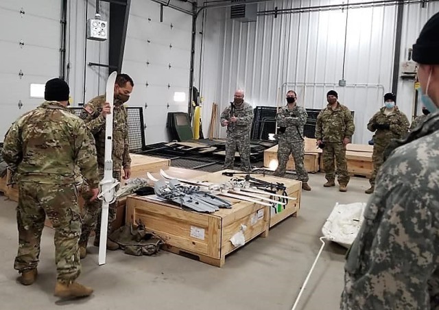 Soldiers with the 1st Battalion, 310th Brigade Engineer Battalion participate in training Dec. 9, 2020, at Fort McCoy, Wis. The training was foundational day training for the unit to focus on multiple subjects including cold-weather operations....