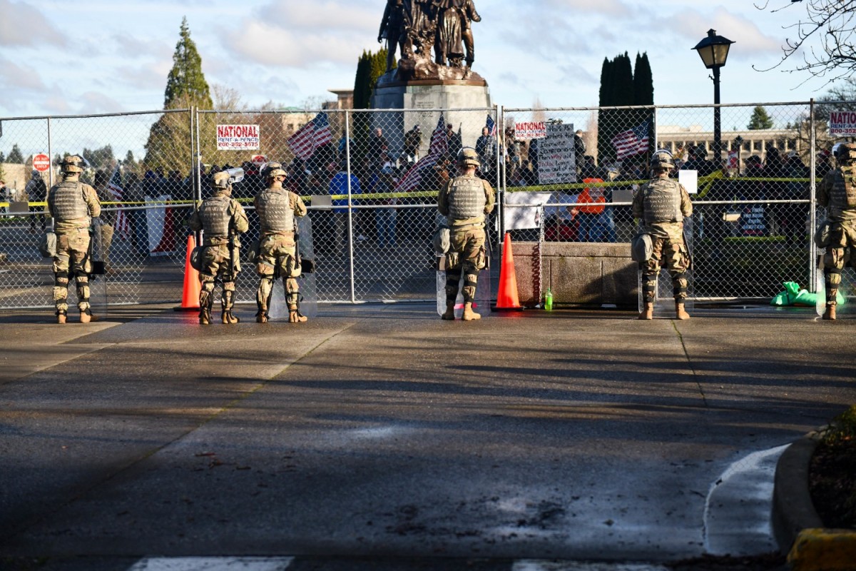 Washington National Guard Provides Security To State Capitol Following ...