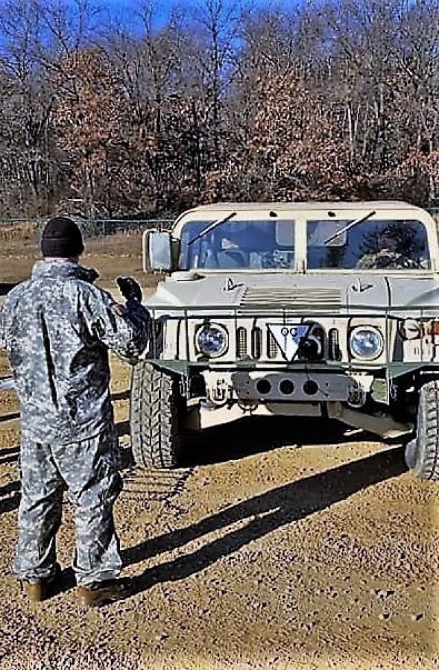 Soldiers with the 1st Battalion, 310th Brigade Engineer Battalion participate in training Dec. 9, 2020, at Fort McCoy, Wis. The training was foundational day training for the unit to focus on multiple subjects including cold-weather operations....