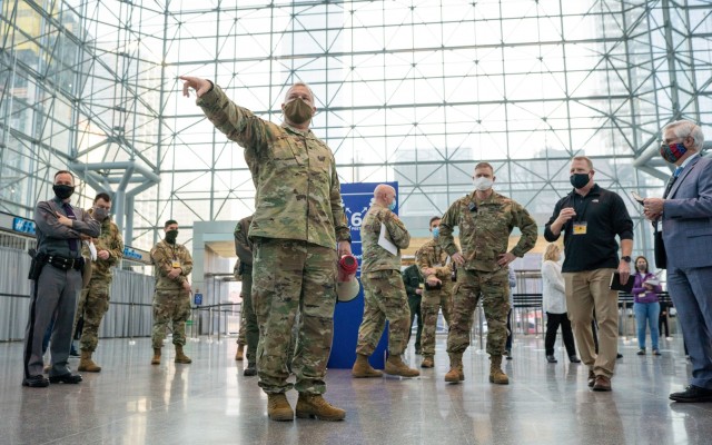 NY National Guard helps open massive vaccination site