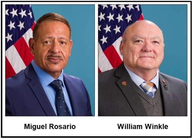 Miguel Rosario, a casualty assistance shift lead in human resources, and William Winkle, contracting management support officer for resource management, were both honored in January as IMCOM-Europe Army Professionals of the Year for fiscal year 20.