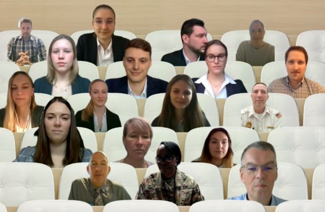 WIESBADEN, Germany – Students from Hochschule Mainz, University of Applied Sciences, meet virtually to present their consulting projects to members of U.S. Army Garrison Wiesbaden and U.S. Army Europe and Africa Jan. 6, 2021.
