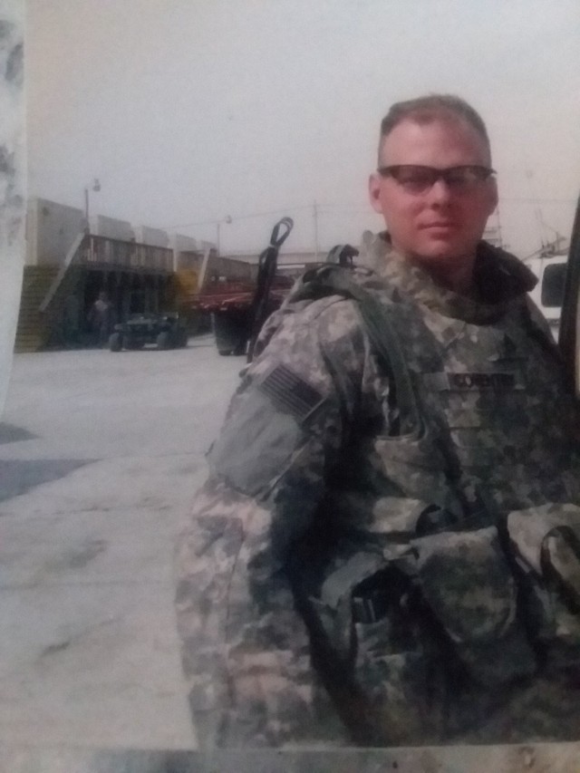 Sgt. 1st Class Jason Coventry during his deployment to Afghanistan in 2008. (U.S. Army Photo)